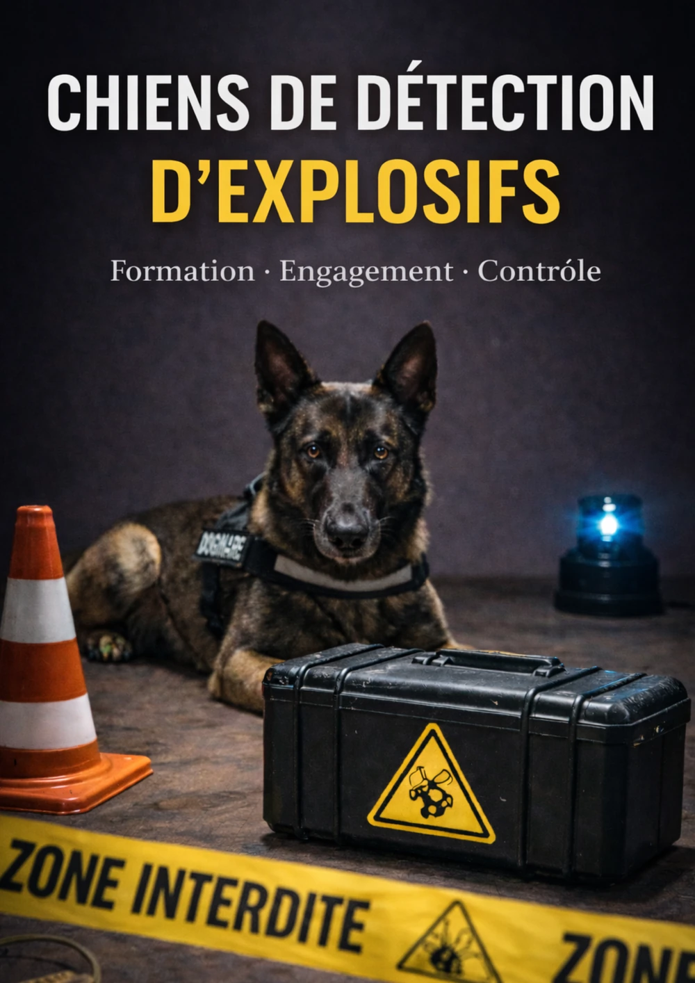 Chiens de détection d’explosifs